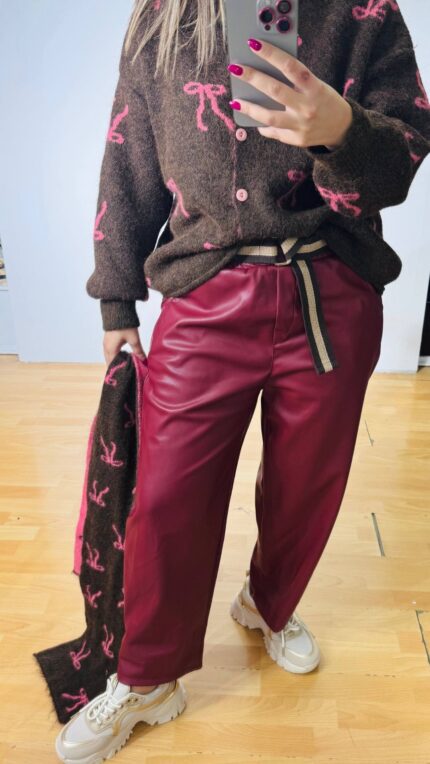 Bordeaux Eco Leather Salvari (Plus Size)