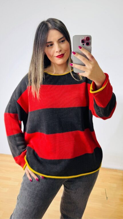 Red Mariniera Sweater