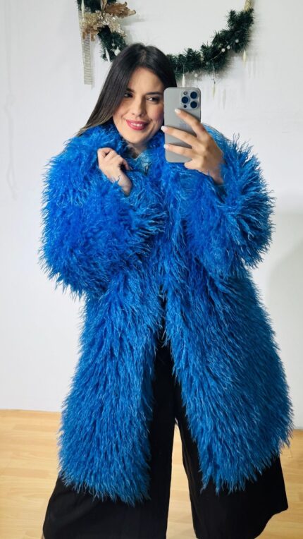 Blue Roua Flufly Coat