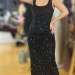Black Sequin Dress