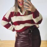 Bordeaux Leather Skirt LUMINA