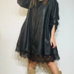 Leather Black Dress