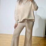 Beige Knitted Set (high-necked)