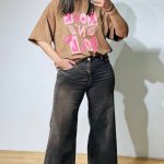 Bootcut Brown Cotton Denim Pant