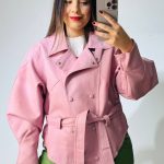 Pink Leather Jacket
