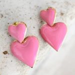 Pink Hearts Earrings