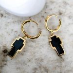 Βlack Cross Earrings