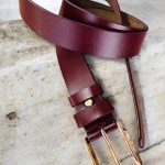 Bordeaux Leather Belt