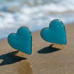 Aqua Hearts Earrings