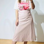 Powder Midi Skirt Leather LUMINA