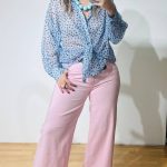 Pink Bootcut Denim Pant