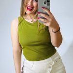 Lime Cropped Shirt