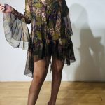 Olive Floral Dress-Tounic