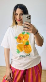 Pineapple Cotton T-Shirt - Image 2