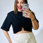 Cotton Crop Blouse Black