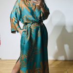 Pelina Petrol Kaftan Dress