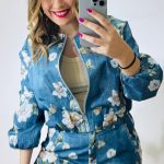 Denim Floral Jacket