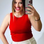 Red Cropped Shirt
