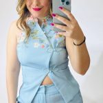 Celeste Baby Blue Vest LUMINA