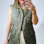 Chaki Vest Lace