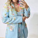 Celeste Baby Blue Βlazer LUMINA