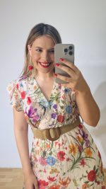 Baleina Flowers White Dress - Image 3