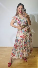 Baleina Flowers White Dress - Image 5