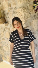 Βlue Navy Celina Knitted Dress - Image 2
