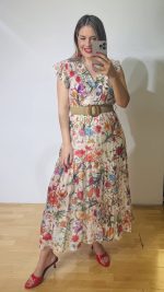 Baleina Flowers White Dress - Image 4