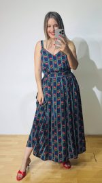 Navy Blue Cherry Dress - Image 4