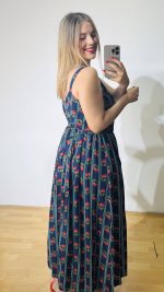 Navy Blue Cherry Dress - Image 6
