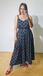 Navy Blue Cherry Dress - Image 3