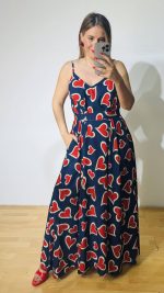 Navy Blue Heart Dress - Image 5