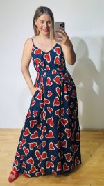 Navy Blue Heart Dress - Image 3