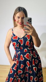 Navy Blue Heart Dress - Image 2
