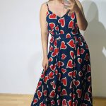 Navy Blue Heart Dress