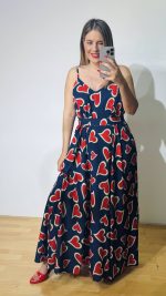 Navy Blue Heart Dress - Image 4