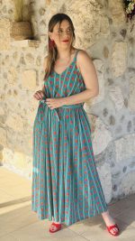 Petrol Strawberry Dress - Image 2