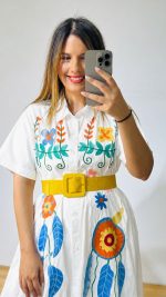 Rigana Boho White Dress - Image 2