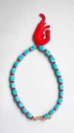 Aqua Shrimp Necklace - Image 2