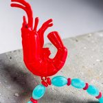 Aqua Shrimp Necklace