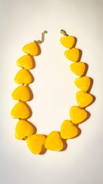 Υellow Heart Necklace
