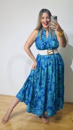 Bella Blue Boho Dress
