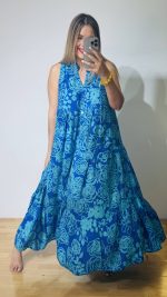Bella Blue Boho Dress - Image 3