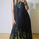 Oliva Black Kaftan Dress