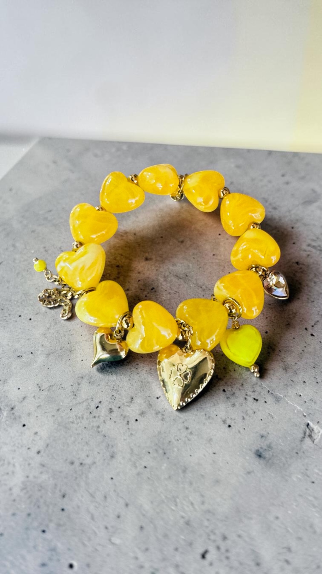 Photoroom_20260721_205306 Heart Yellow Bracelet - Image 1