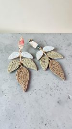 Gold Leaf Earrings - Image 2