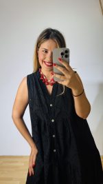 Broderie Gia Black Dress - Image 4