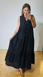 Broderie Gia Black Dress - Image 3