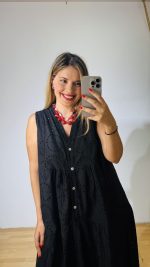 Broderie Gia Black Dress - Image 6